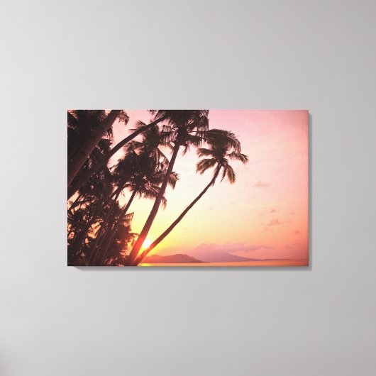 Lewolin Village, Illi Api Island, Selat Boleng Canvas Afdruk (Voorkant)