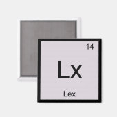 Lex Name Chemistry Element Periodic Table Magneet (Voorkant / Achterkant)