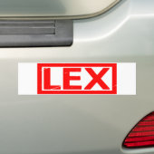 Lex stempel bumpersticker (Op auto)