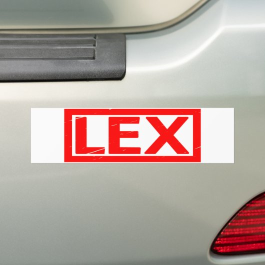 Lex stempel bumpersticker (Op auto)