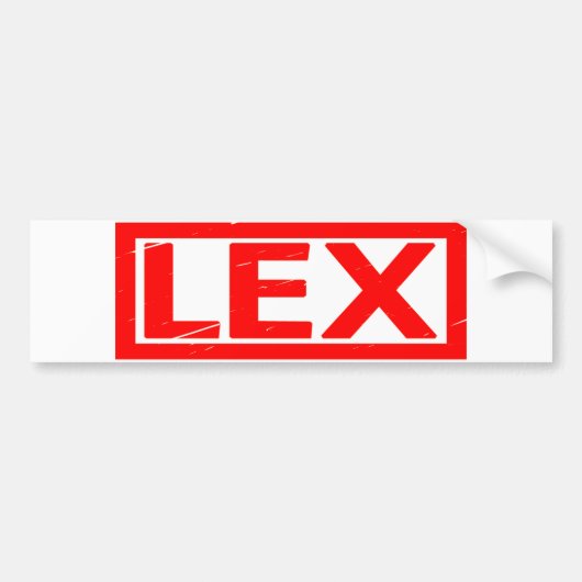 Lex stempel bumpersticker (Voorkant)