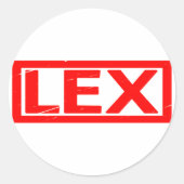 Lex stempel ronde sticker (Voorkant)