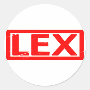 Lex stempel ronde sticker