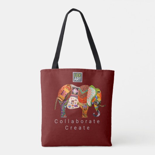 LexArt Collaborate Canvas tas - Donkere kleur (Achterkant)