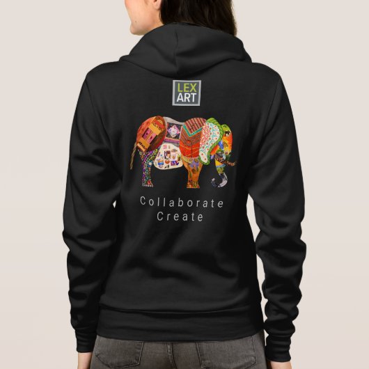 LexArt Collaborate Jacket met Jouw naam Hoodie (Achterkant)