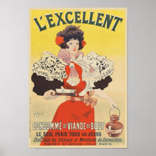 L'Excellent Frankrijk Vintage 1895 Poster