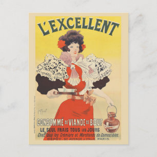 L'Excellent Frankrijk Vintage 1895 Poster Briefkaart