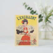 L'Excellent Frankrijk Vintage 1895 Poster Briefkaart (Staand voorkant)