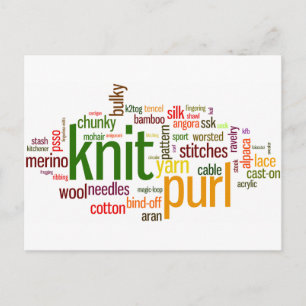Lexicon - woorden voor knitters!  Knit aan! Briefkaart