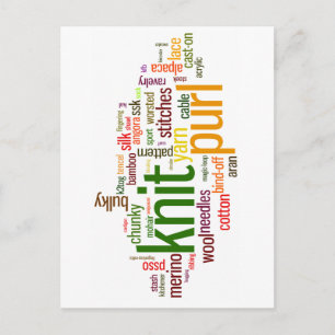 Lexicon - woorden voor knitters!  Knit aan! Briefkaart