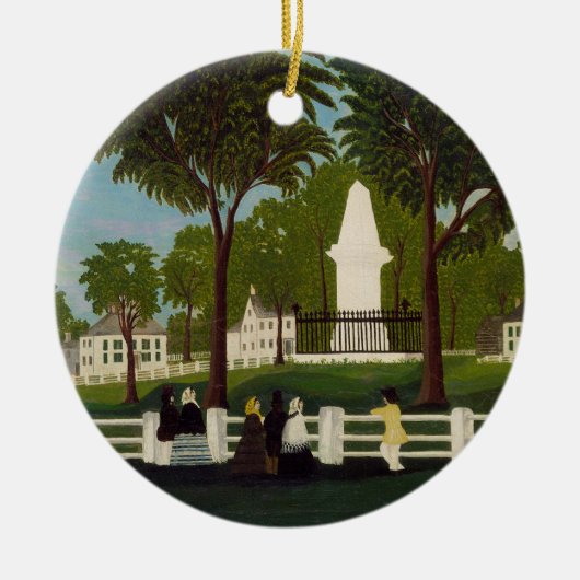 Lexington Battle Monument, c.1830 Keramisch Ornament (Voorkant)