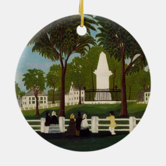 Lexington Battle Monument, c.1830 Keramisch Ornament (Achterkant)