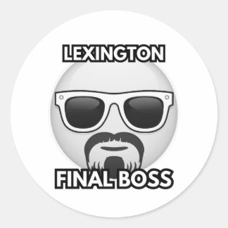 Lexington Eindbaas Cool Emoji Ronde Sticker
