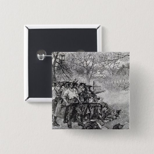 Lexington Green Vierkante Button 5,1 Cm (Voorkant /achterkant)