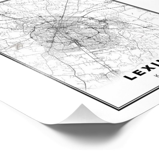 Lexington-kaart Foto Afdruk (Hoek)