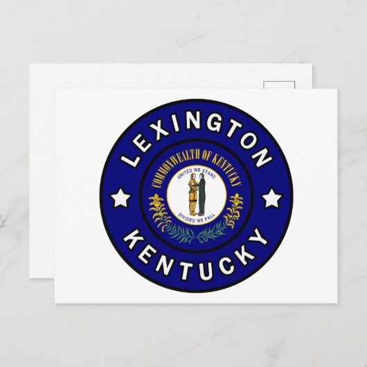 Lexington Kentucky Briefkaart (Voorkant / Achterkant)