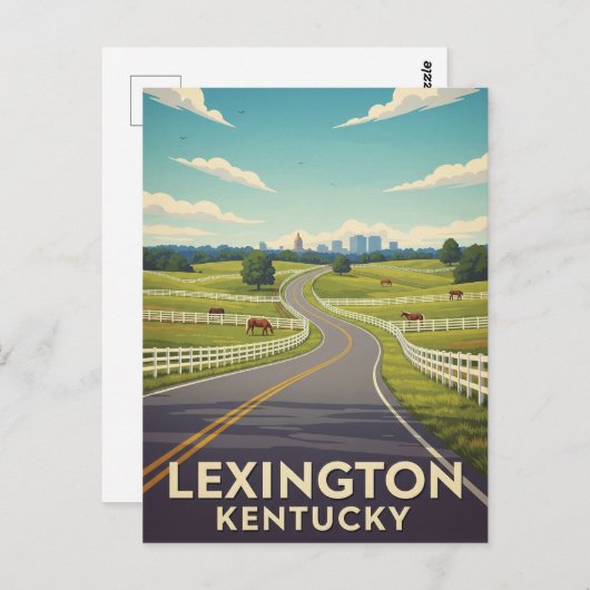 Lexington Kentucky Briefkaart (Voorkant / Achterkant)