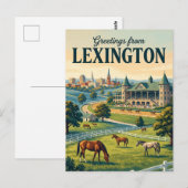 Lexington Kentucky Briefkaart (Voorkant / Achterkant)