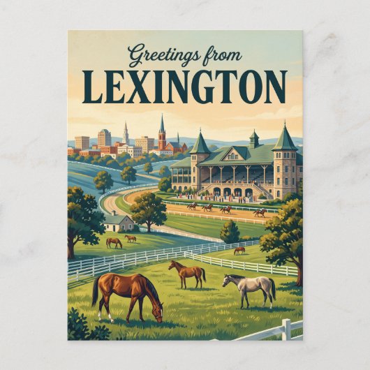 Lexington Kentucky Briefkaart (Voorkant)