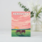 Lexington Kentucky Briefkaart Horse Boerderij (Staand voorkant)