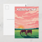 Lexington Kentucky Briefkaart Horse Boerderij (Voorkant / Achterkant)