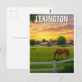 Lexington Kentucky Briefkaart Horse Boerderij (Voorkant / Achterkant)