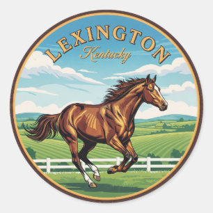 Lexington Kentucky Briefkaart Ronde Sticker