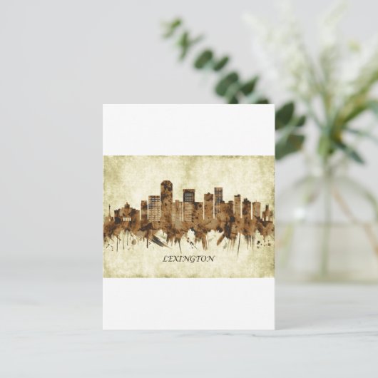 Lexington Kentucky Cityscape Uitnodiging Briefkaart (Staand voorkant)