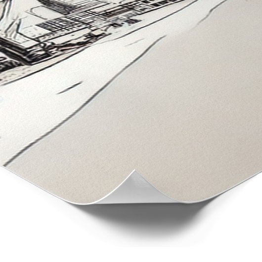 Lexington Kentucky Comics-stijl Poster (Hoek)