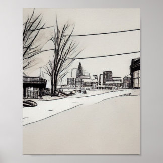 Lexington Kentucky Comics-stijl Poster