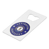Lexington Kentucky Creditkaart Flessenopener (Achterkant Gekanteld)