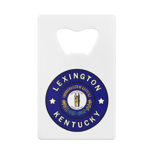 Lexington Kentucky Creditkaart Flessenopener (Achterkant)