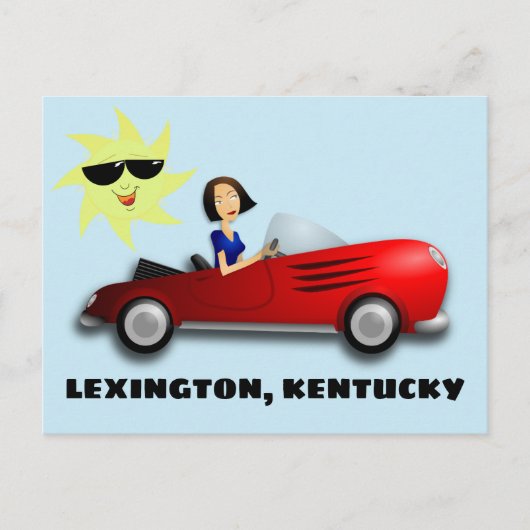 LEXINGTON, KENTUCKY GIRL IN Briefkaarten MET KARAK (Voorkant)