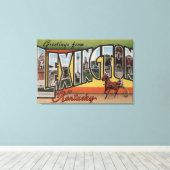 Lexington, Kentucky - grote lettertjes Canvas Afdruk (Insitu (Houten vloer))