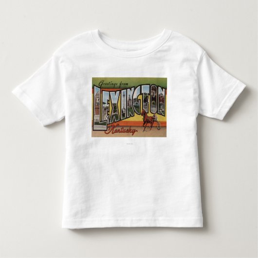 Lexington, Kentucky - grote lettertjes Kinder Shirts (Voorkant)
