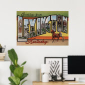 Lexington, Kentucky - grote lettertjes Poster (Thuiskantoor)
