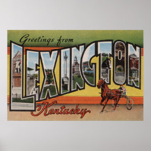 Lexington, Kentucky - grote lettertjes Poster