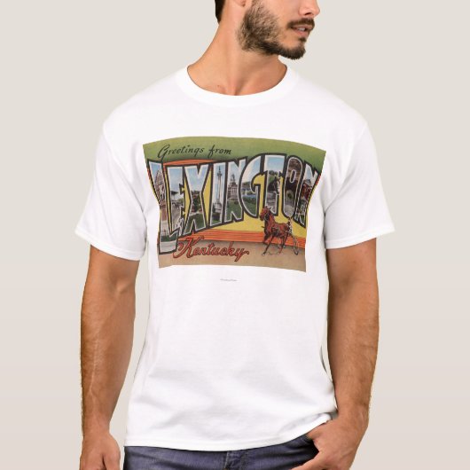 Lexington, Kentucky - grote lettertjes T-shirt (Voorkant)