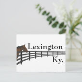 Lexington Kentucky Horse and Fence Briefkaart (Staand voorkant)