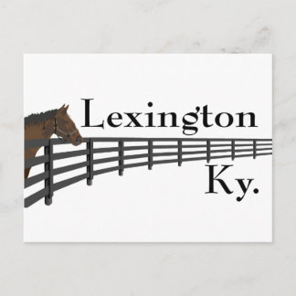 Lexington Kentucky Horse and Fence Briefkaart