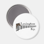 Lexington Kentucky Horse and Fence Magneet (Voorkant / Achterkant)