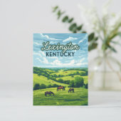 Lexington Kentucky Horses Bluegrass Boerderijen  Briefkaart (Staand voorkant)