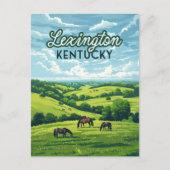 Lexington Kentucky Horses Bluegrass Boerderijen  Briefkaart (Voorkant)