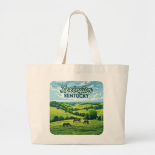 Lexington Kentucky Horses Bluegrass Boerderijen  Grote Tote Bag