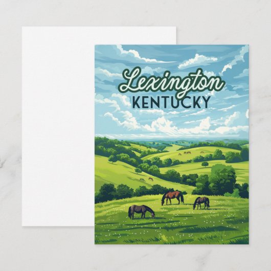 Lexington Kentucky Horses Bluegrass Boerderijen Ka (Voorkant / Achterkant)