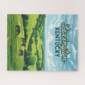 Lexington Kentucky Horses Bluegrass Boerderijen Legpuzzel (Horizontaal)
