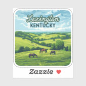 Lexington Kentucky Horses Bluegrass Boerderijen  Sticker (Vel)