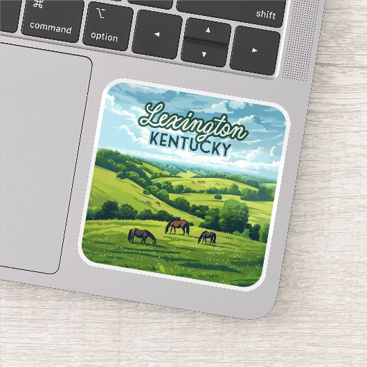 Lexington Kentucky Horses Bluegrass Boerderijen  Sticker (Detail)