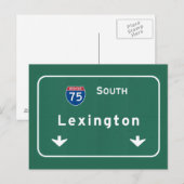 Lexington Kentucky Interstate Highway Freeway : Briefkaart (Voorkant / Achterkant)