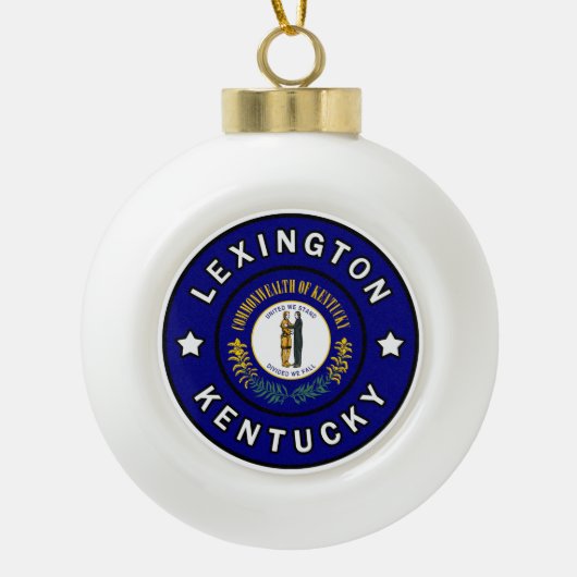 Lexington Kentucky Keramische Bal Ornament (Voorkant)